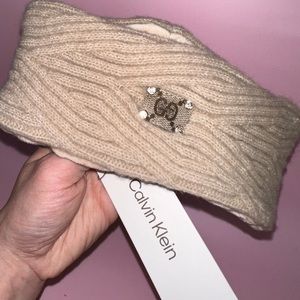 Gucci GG Custom Beige Knit Fleece Headband